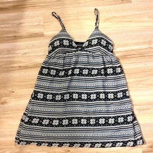 Tribal printed babydoll dress